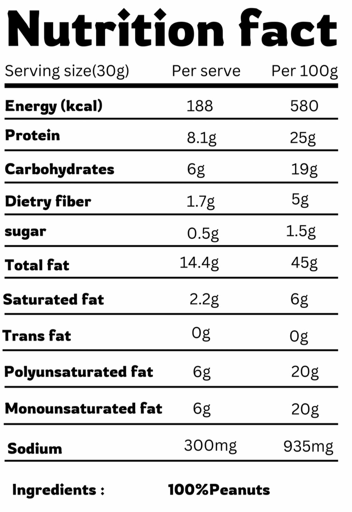 Peanut Butter Choclate-500gm